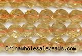 CCR415 15 inches 6mm faceted nuggets citrine beads