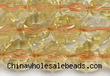 CCR417 15 inches 10mm faceted nuggets citrine beads