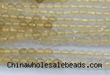 CCR420 15 inches 2mm faceted round citrine beads