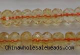 CCR51 15.5 inches 4*6mm faceted rondelle natural citrine beads