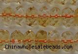 CCR52 15.5 inches 5*8mm faceted rondelle natural citrine beads