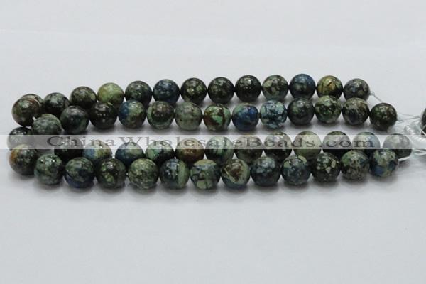 CCS15 15.5 inches 14mm round natural chrysocolla gemstone beads
