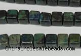 CCS154 15.5 inches 8*8mm cube dyed chrysocolla gemstone beads