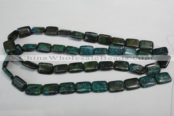 CCS176 15.5 inches 13*18mm rectangle dyed chrysocolla gemstone beads