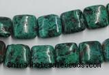 CCS222 15.5 inches 12*12mm square natural Chinese chrysocolla beads