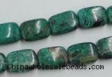 CCS230 15.5 inches 10*14mm rectangle natural Chinese chrysocolla beads