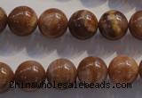 CCS354 15.5 inches 12mm round AB grade natural golden sunstone beads