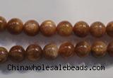 CCS372 15.5 inches 8mm round AA grade natural golden sunstone beads