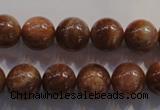 CCS374 15.5 inches 12mm round AA grade natural golden sunstone beads