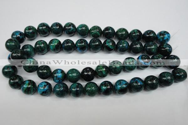 CCS406 15.5 inches 16mm round dyed chrysocolla gemstone beads