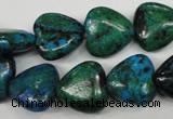 CCS424 15.5 inches 14*14mm heart dyed chrysocolla gemstone beads