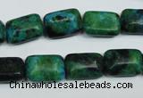 CCS472 15.5 inches 10*14mm rectangle dyed chrysocolla gemstone beads