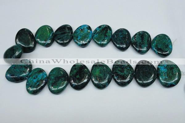 CCS482 15.5 inches 22*30mm freeform dyed chrysocolla gemstone beads