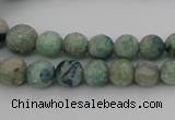 CCS518 15.5 inches 4mm - 12mm round matte natural chrysocolla beads