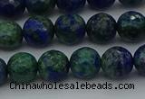 CCS533 15.5 inches 10mm faceted round dyed chrysocolla beads