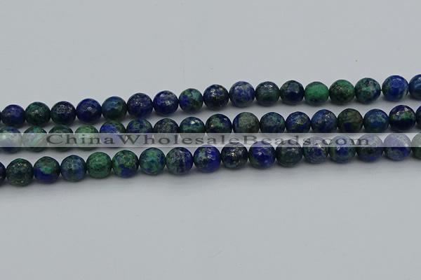 CCS534 15.5 inches 12mm faceted round dyed chrysocolla beads