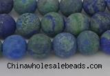 CCS542 15.5 inches 8mm round matte dyed chrysocolla beads