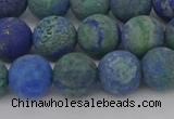 CCS543 15.5 inches 10mm round matte dyed chrysocolla beads