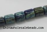 CCS55 16 inches 10*12mm cylinder dyed chrysocolla gemstone beads