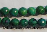 CCS603 15.5 inches 10mm faceted round dyed chrysocolla gemstone beads