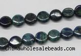 CCS62 16 inches 8mm flat round dyed chrysocolla gemstone beads