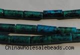 CCS624 15.5 inches 5*13mm tube dyed chrysocolla gemstone beads