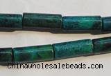 CCS625 15.5 inches 7*18mm tube dyed chrysocolla gemstone beads