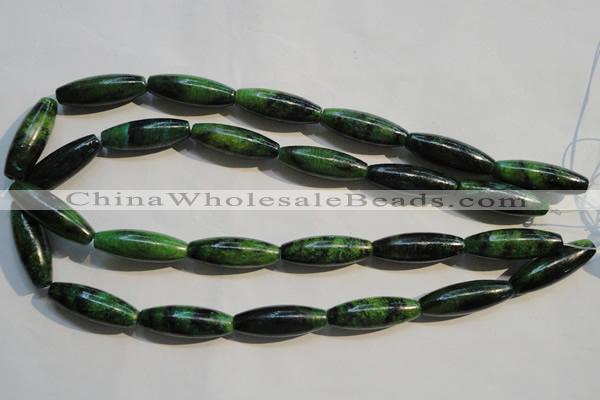 CCS635 15.5 inches 10*30mm rice dyed chrysocolla gemstone beads