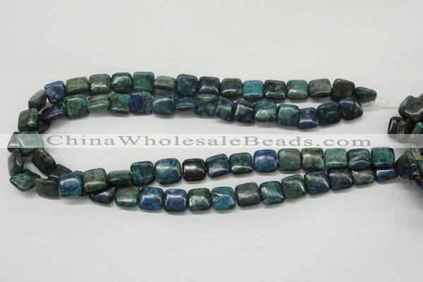 CCS65 16 inches 12*12mm square dyed chrysocolla gemstone beads