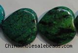 CCS655 15.5 inches 25*25mm heart dyed chrysocolla gemstone beads