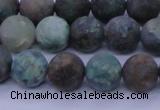 CCS763 15.5 inches 10mm round matte natural chrysocolla beads