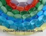 CCT08 Faceted brick 14 inches 9*16mm cats eye beads Wholesale