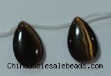 CCT1033 Top-drilled 14*22mm flat teardrop cats eye beads wholesale