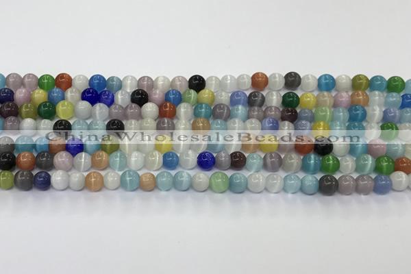 CCT1426 15 inches 4mm, 6mm round cats eye beads