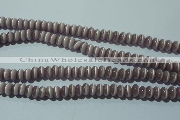 CCT273 15 inches 5*8mm rondelle cats eye beads wholesale
