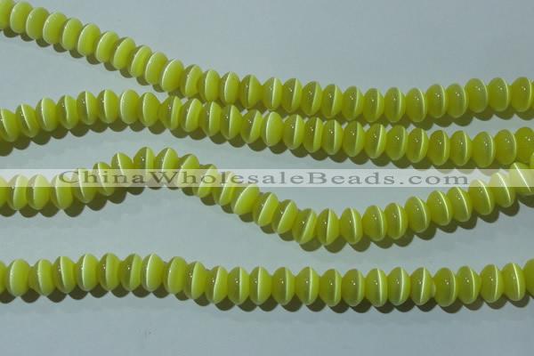 CCT277 15 inches 5*8mm rondelle cats eye beads wholesale