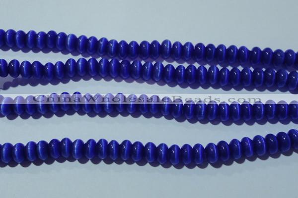 CCT288 15 inches 5*8mm rondelle cats eye beads wholesale