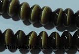 CCT293 15 inches 5*8mm rondelle cats eye beads wholesale