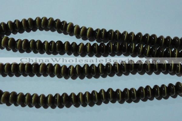 CCT293 15 inches 5*8mm rondelle cats eye beads wholesale