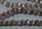 CCT312 15 inches 4mm faceted round cats eye beads wholesale