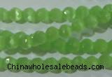 CCT315 15 inches 4mm faceted round cats eye beads wholesale