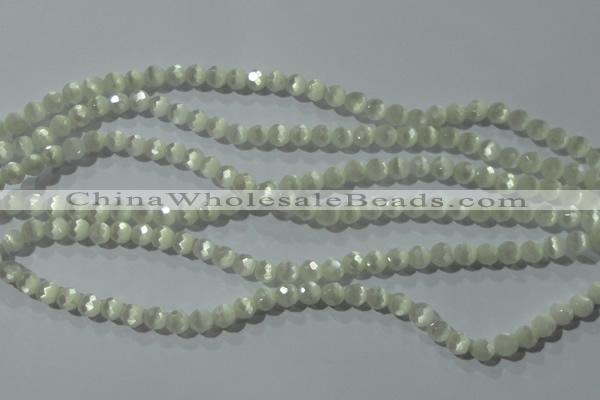 CCT341 15 inches 5mm faceted round cats eye beads wholesale