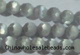 CCT352 15 inches 6mm faceted round cats eye beads wholesale