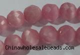 CCT372 15 inches 8mm faceted round cats eye beads wholesale