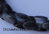 CCT40 14.5 inches 6*10mm drum-shaped black cats eye beads wholesale