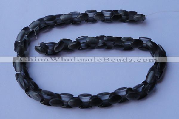 CCT40 14.5 inches 6*10mm drum-shaped black cats eye beads wholesale