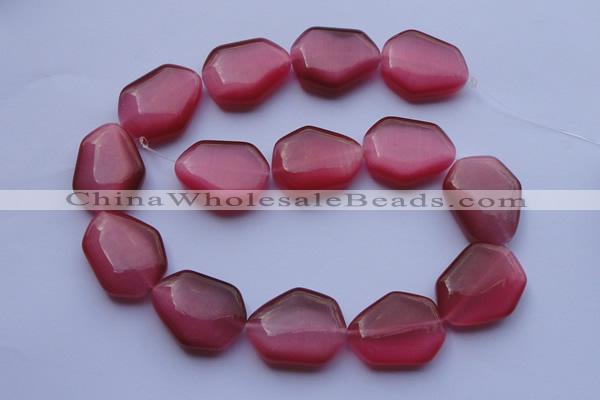 CCT42 15 inches 22*25mm freeform red cats eye beads wholesale