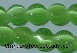 CCT496 15 inches 8mm flat round cats eye beads wholesale