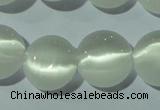 CCT510 15 inches 10mm flat round cats eye beads wholesale