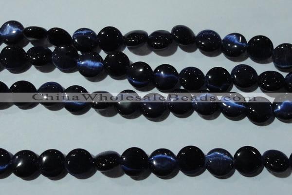 CCT528 15 inches 10mm flat round cats eye beads wholesale